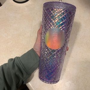 Iridescent Clear Winter 2023 Limited Edition Grid Starbucks Cup
